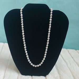 Faux pearl necklace